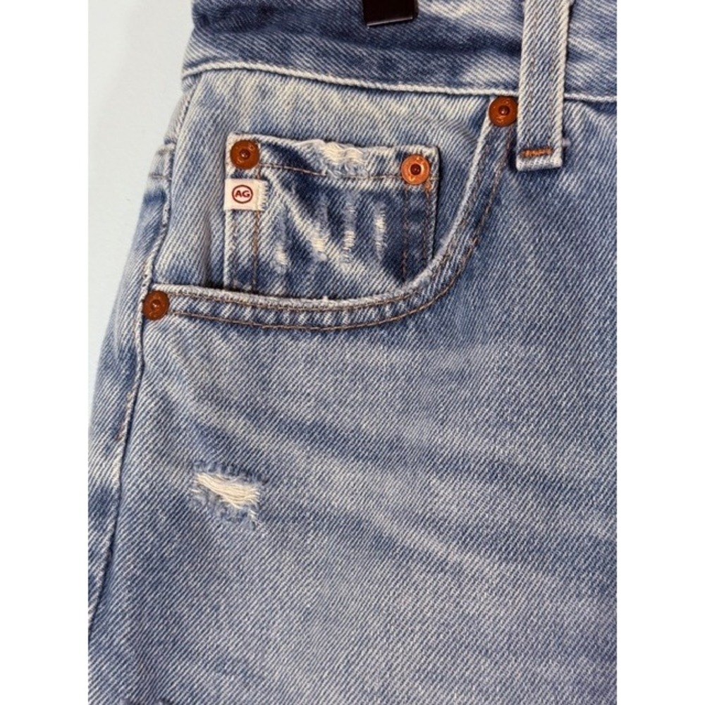 AG Adriano Goldschmied Kinsley High Rise Pop Crop Jeans 28R Lt Wash Distressed - Picture 5 of 16